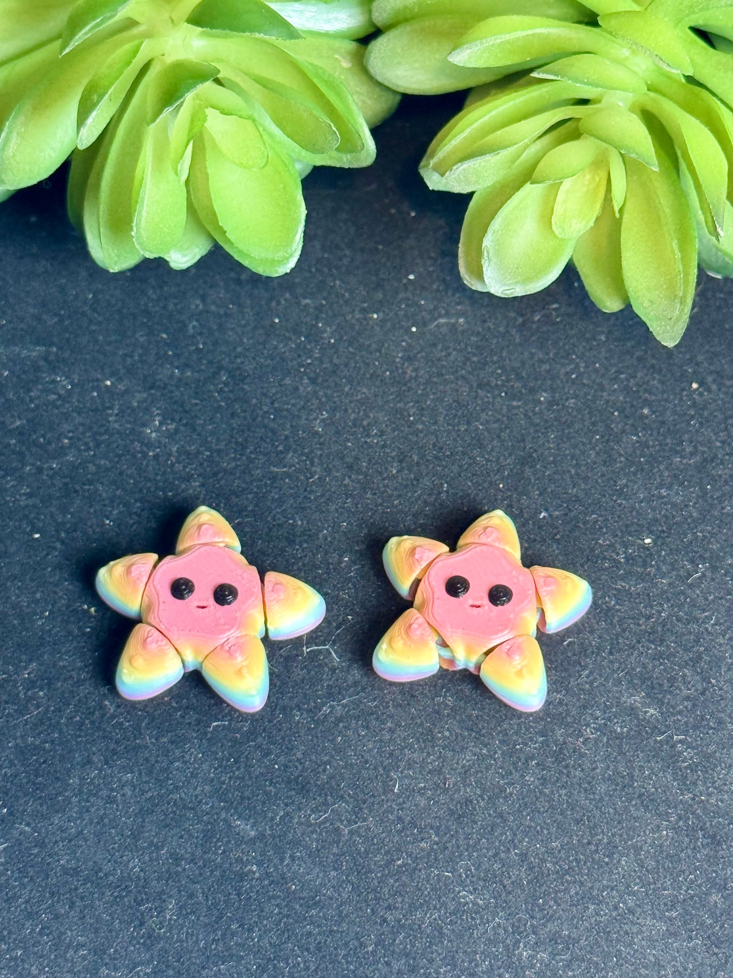 Starfish (Rainbow) • Mini 3D Printed Articulated Animal • Flexi Animals
