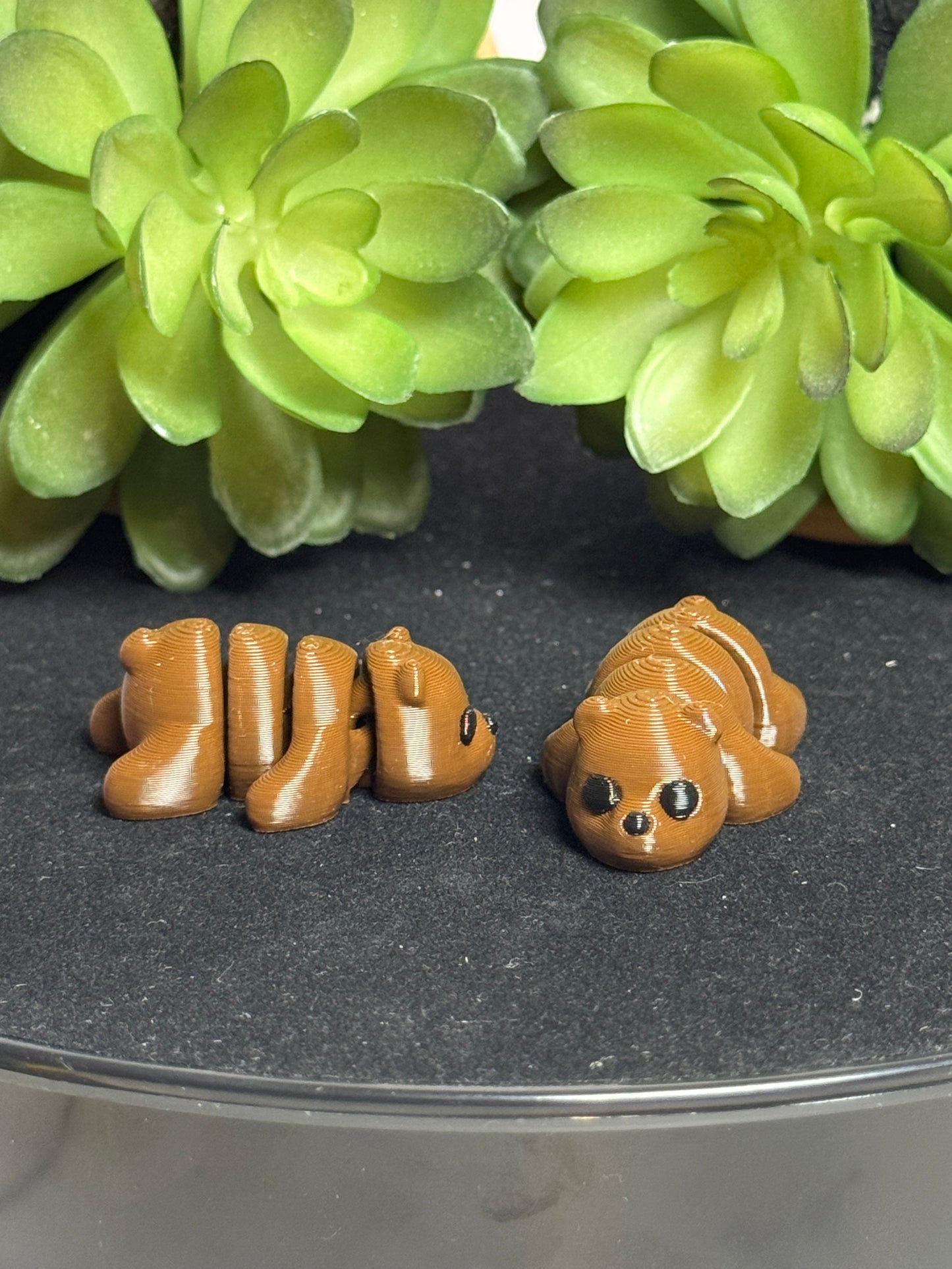 Bear (Dark Brown) • Mini 3D Printed Articulated Animal • Flexi Animals