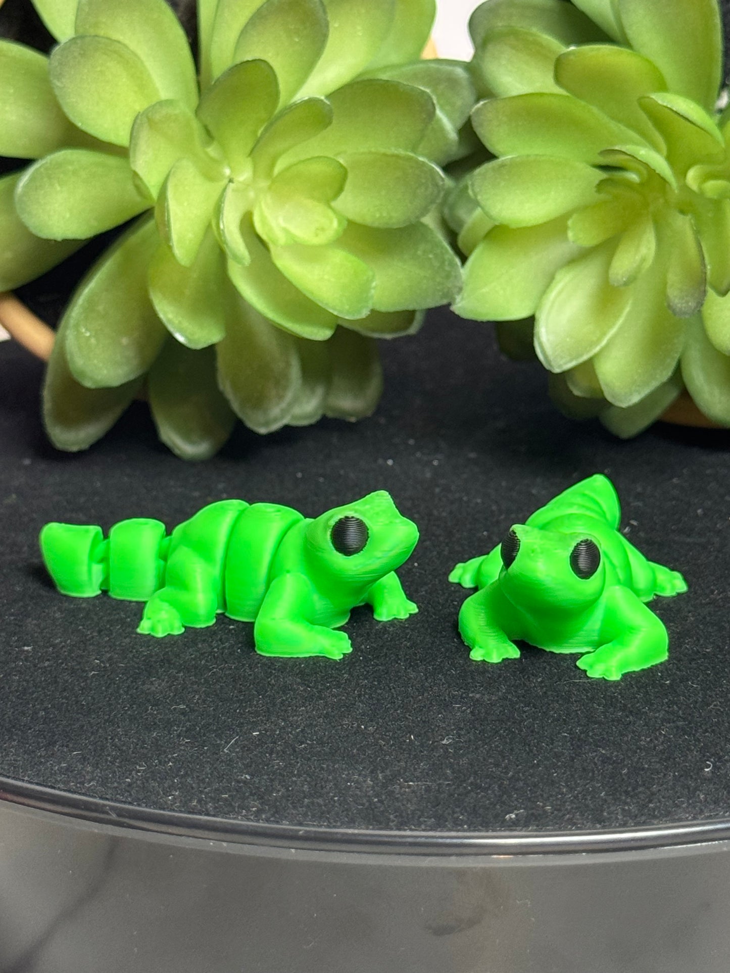 Lizard (Lime Green) • Mini 3D Printed Articulated Animal • Flexi Animals
