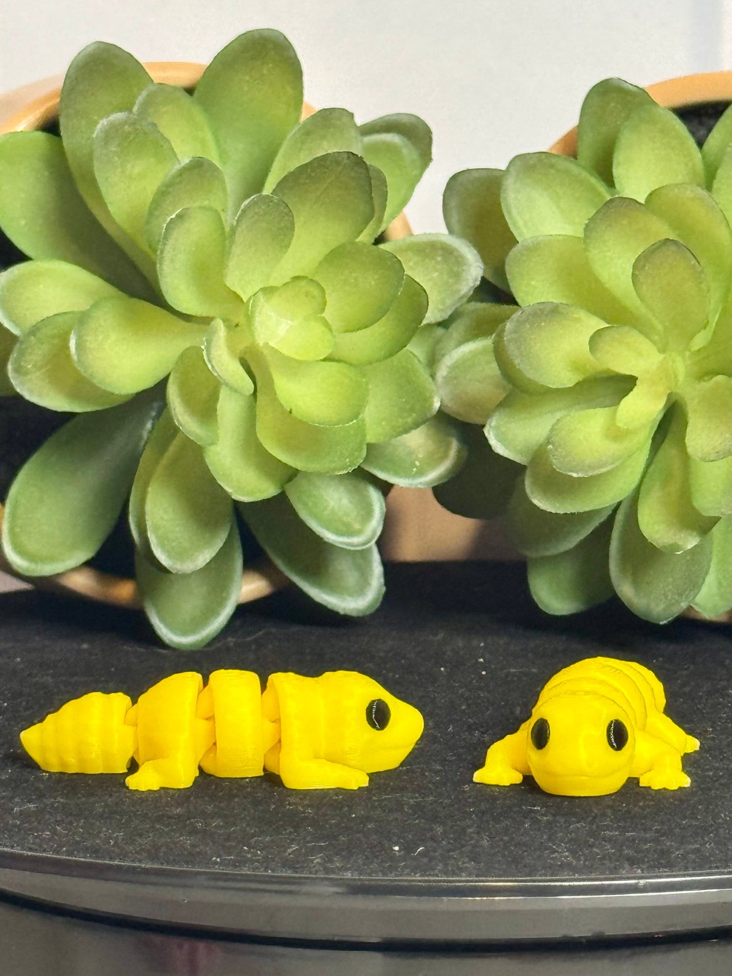 Gecko (Yellow) • Mini 3D Printed Articulated Animal • Flexi Animals
