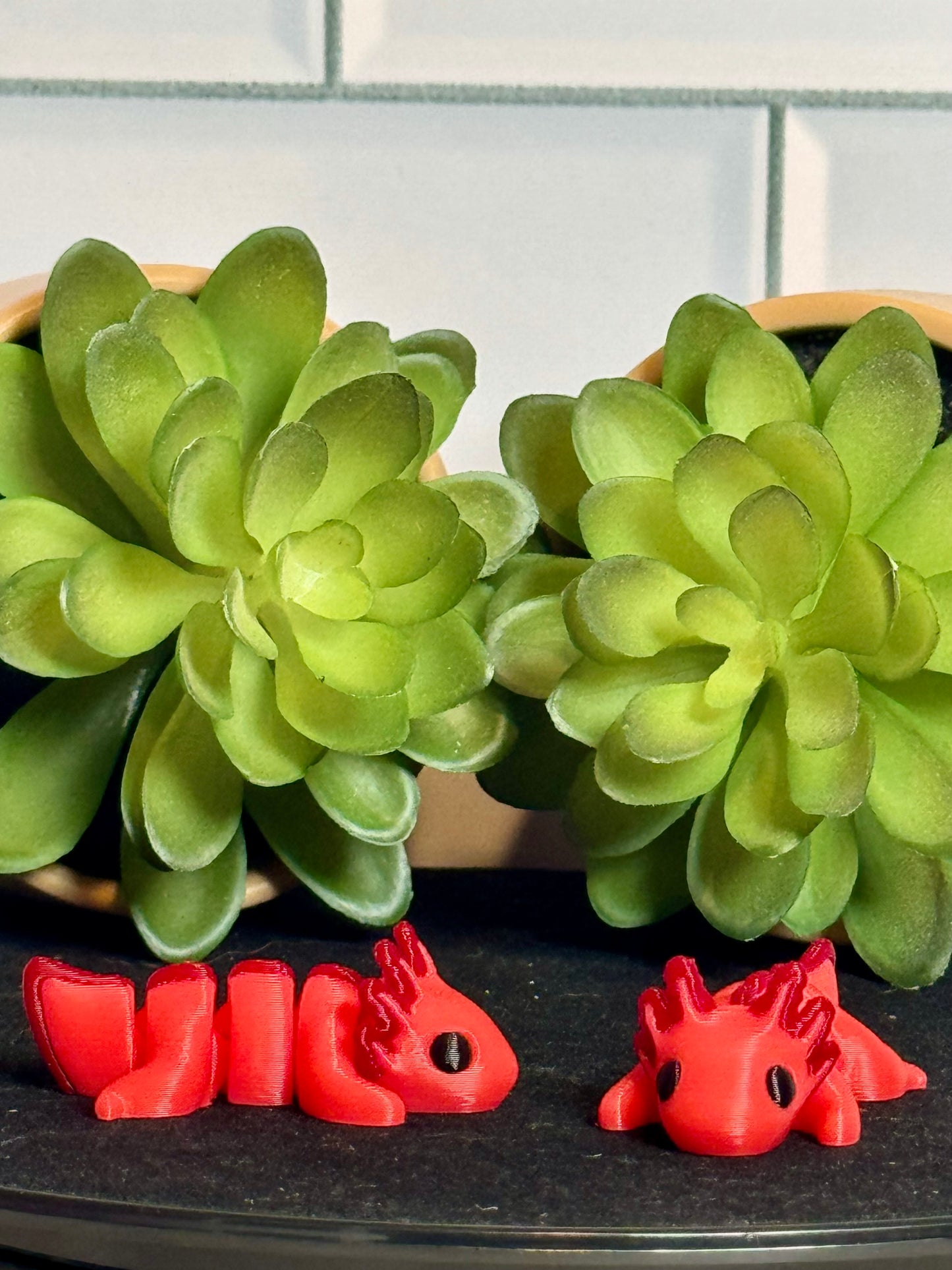 Axolotl (Red) • Mini 3D Printed Articulated Animal • Flexi Animals