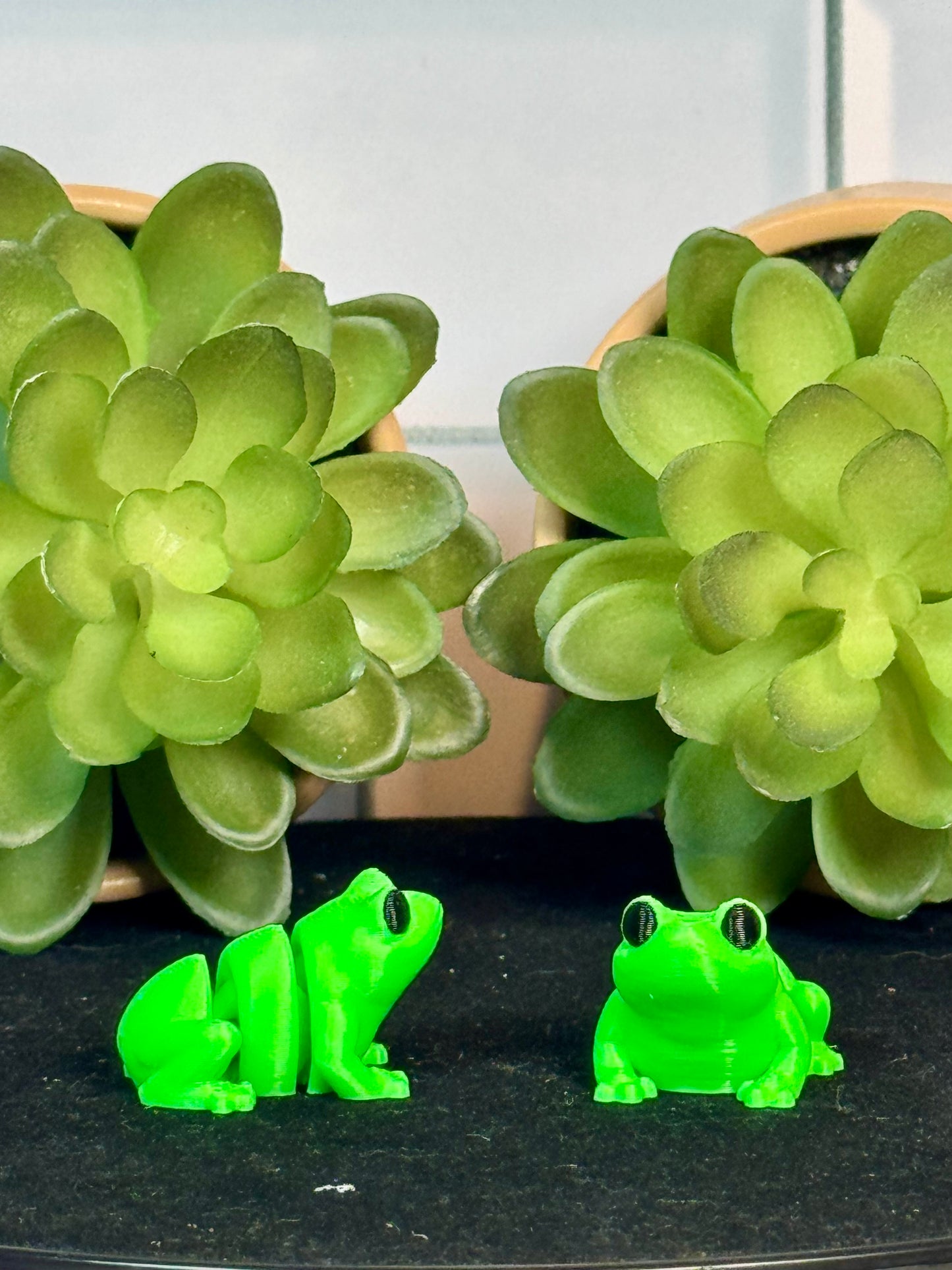 Frog (Lime Green) • Mini 3D Printed Articulated Animal • Flexi Animals
