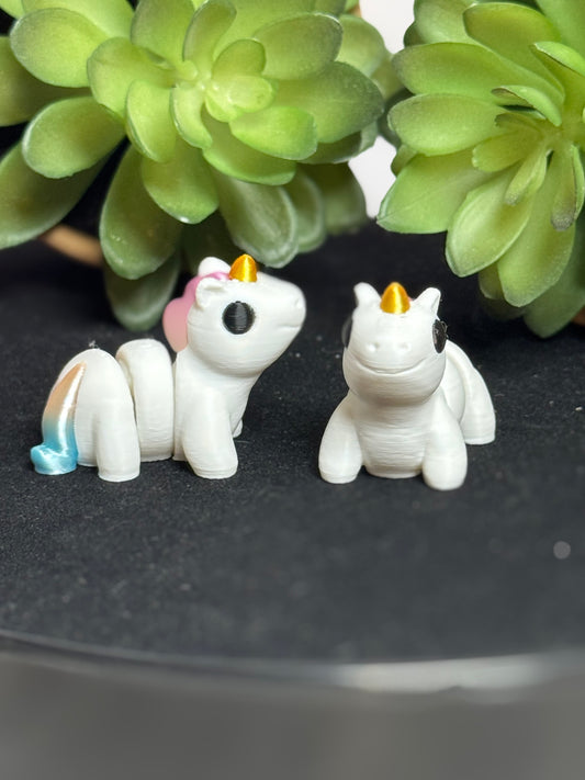 Unicorn • Mini 3D Printed Articulated Animal • Flexi Animals