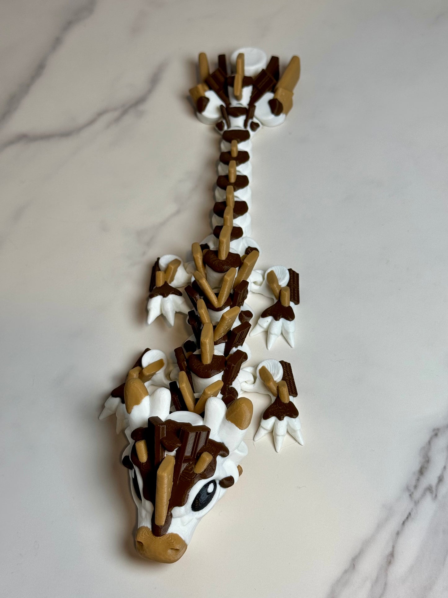 S'Mores Dragon (Almost 12 Inches in length) • Articulated Dragons • Flexi Dragon