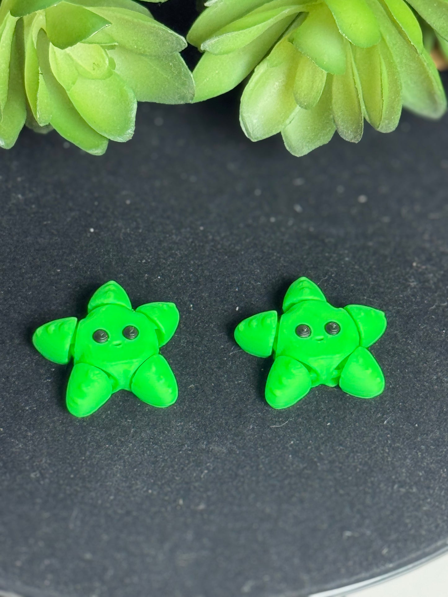 Starfish (Lime Green) • Mini 3D Printed Articulated Animal • Flexi Animals