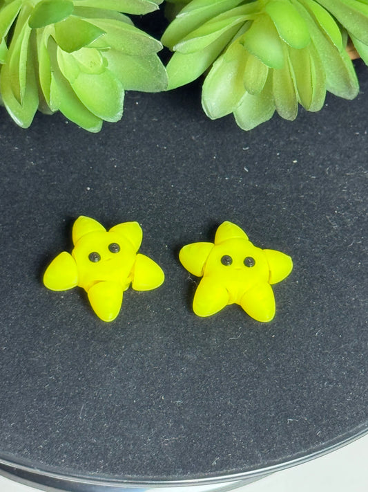 Starfish (Florescent Yellow) • Mini 3D Printed Articulated Animal • Flexi Animals
