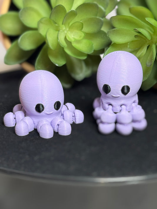 Octopus (Light Purple) • Mini 3D Printed Articulated Animal • Flexi Animals