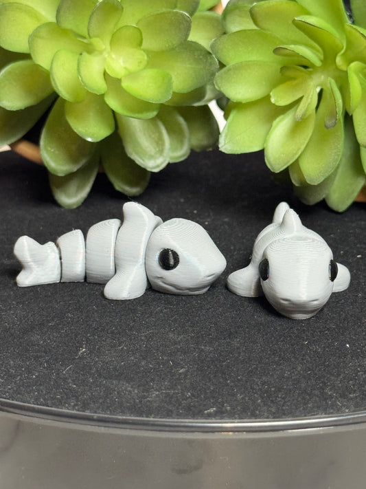Shark • Mini 3D Printed Articulated Animal • Flexi Animals