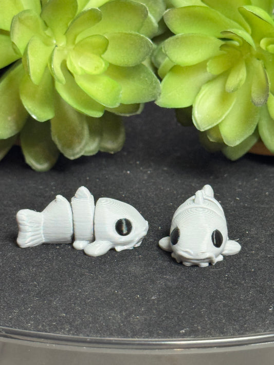 Catfish (Grey) • Mini 3D Printed Articulated Animal • Flexi Animals