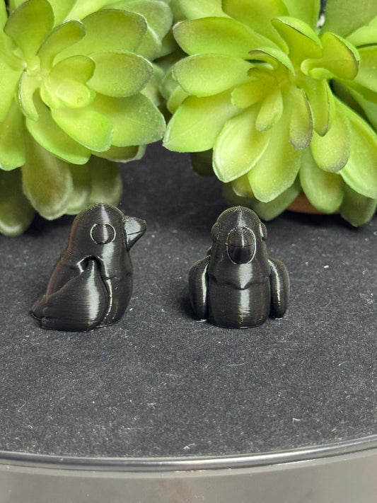 Bird (Black) Crow • Mini 3D Printed Articulated Animal • Flexi Animals