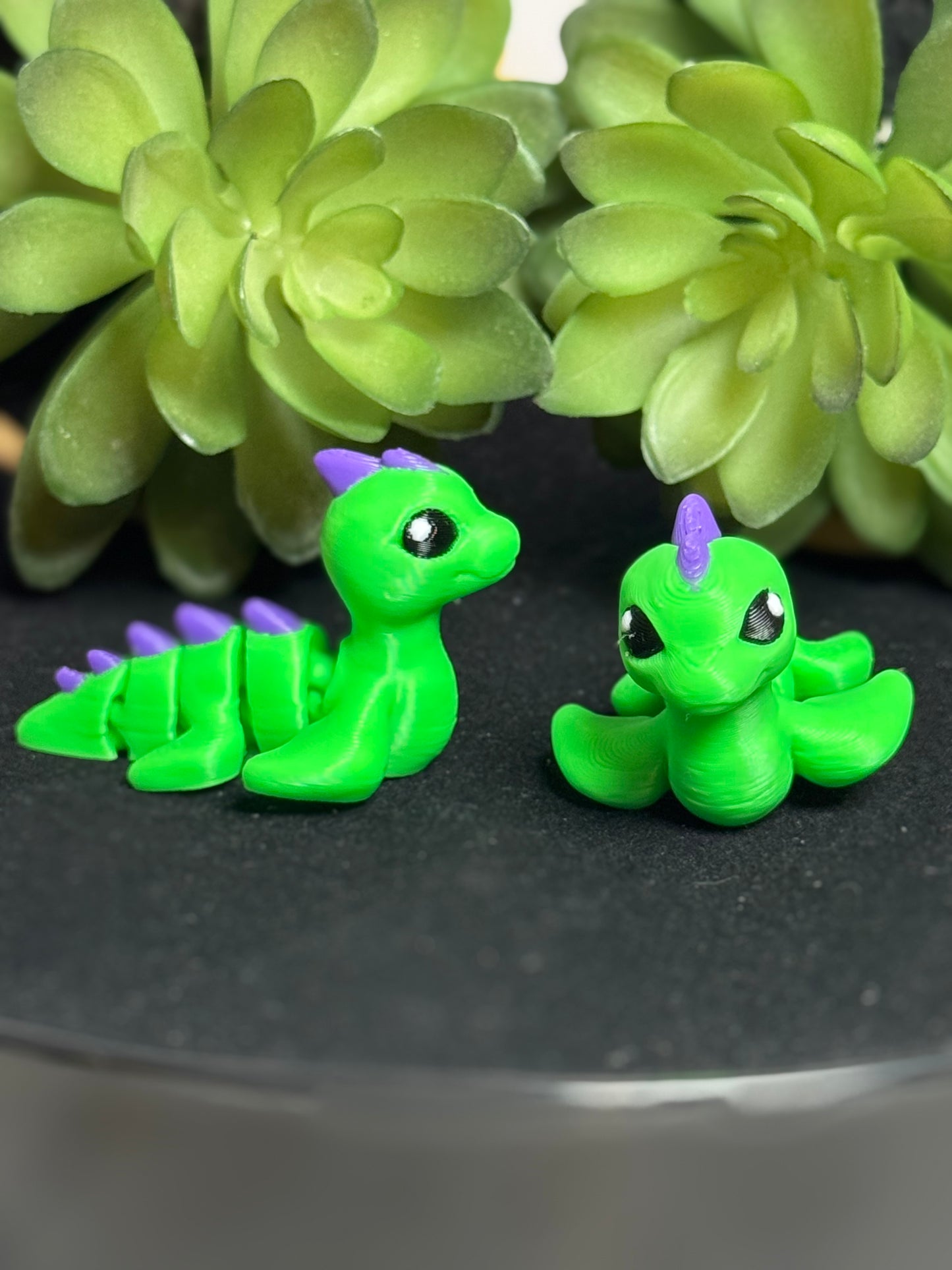 Lochness Monster with Spikes • Mini 3D Printed Articulated Animal • Flexi Animals
