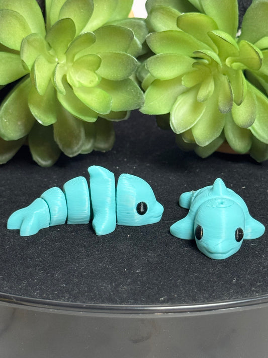 Dolphin • Mini 3D Printed Articulated Animal • Flexi Animals