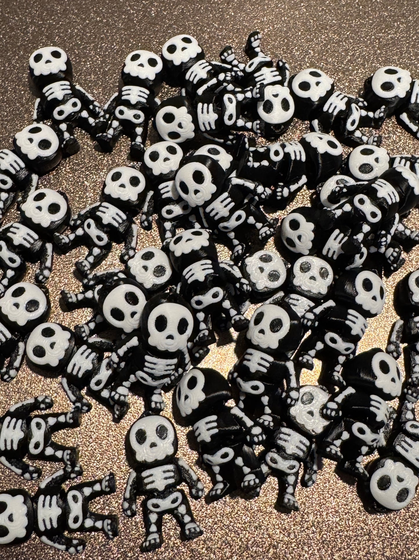 Limited Bundles • 36 Skeleton Men with too small Keychain hole • 3D Printed Articulated Animal • Flexi Animals • FREE SHIPPING